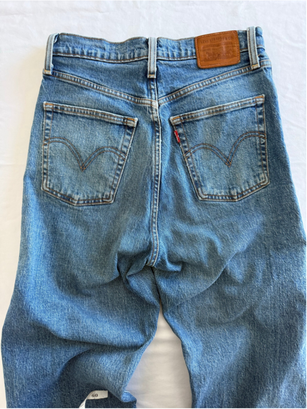 Women's Levi's Ribcage Straight Leg Jeans Blue Size 28 - Picture 6 of 8
